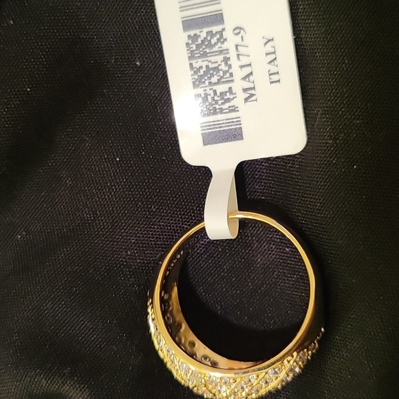 Moda al Massimo Bella luce diamond stimulant ring 18k yellow gold over bronze - Picture 5 of 5